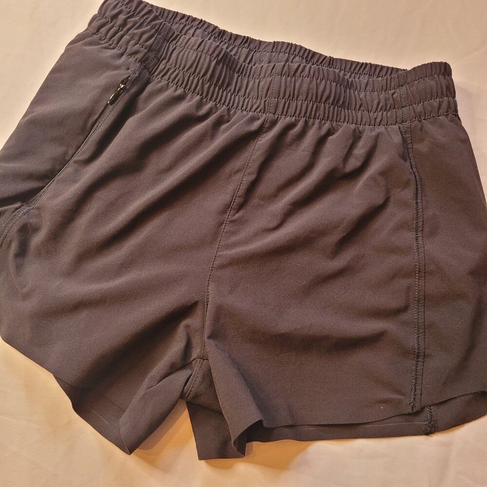 Athleta Girl Sz 14 Black Heart the Hustle 2.5 Shorts Athletic Lined